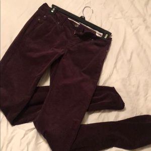 Purple courdoroy pants